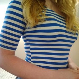 Striped blue shirt